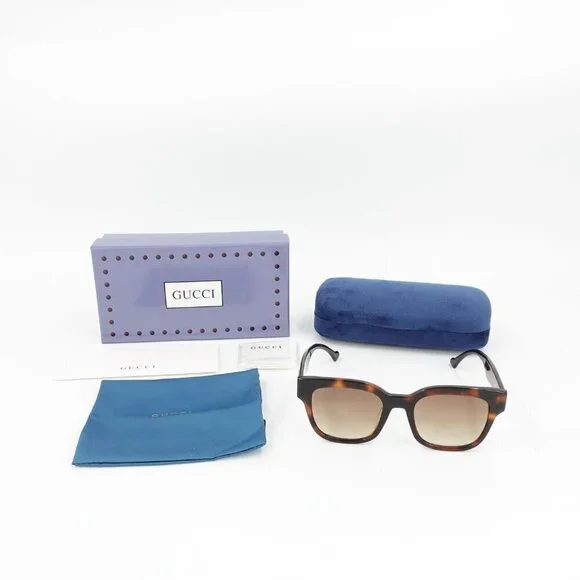 Gucci GG0998 Square Sunglasses Brown OS display picture 3